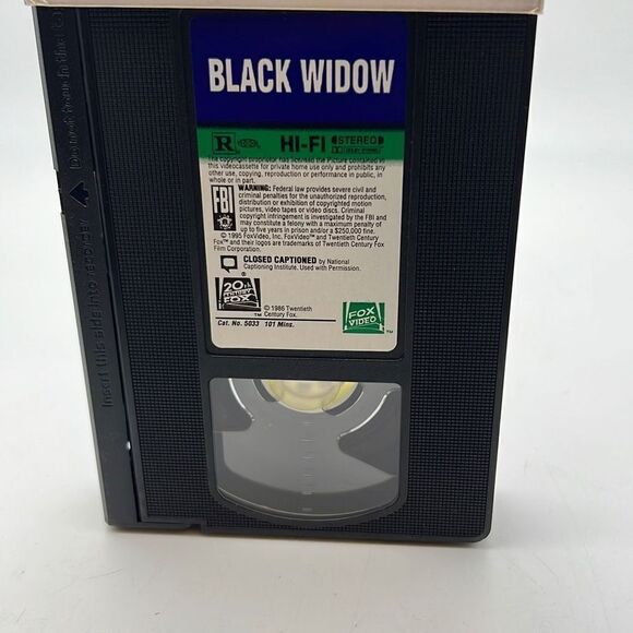 Black Widow‎ (1986) VHS - Suspense Thriller - Theresa Russell, Debra Winger - Picture 3 of 3